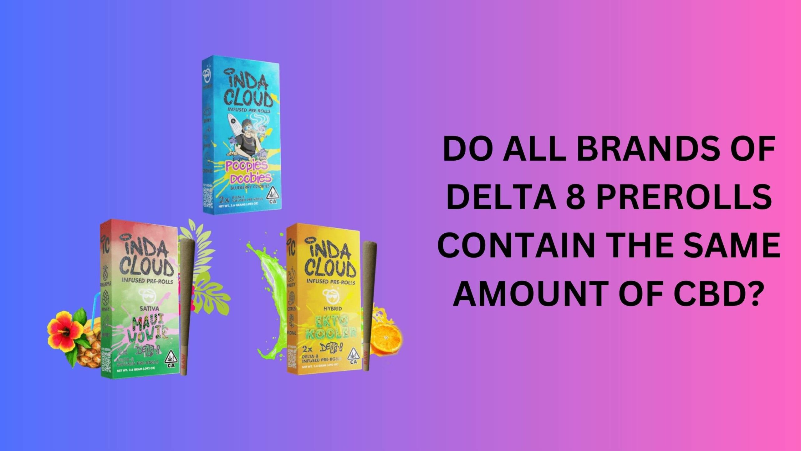 Do all brands of delta 8 prerolls contain the same amount of cbd (1)