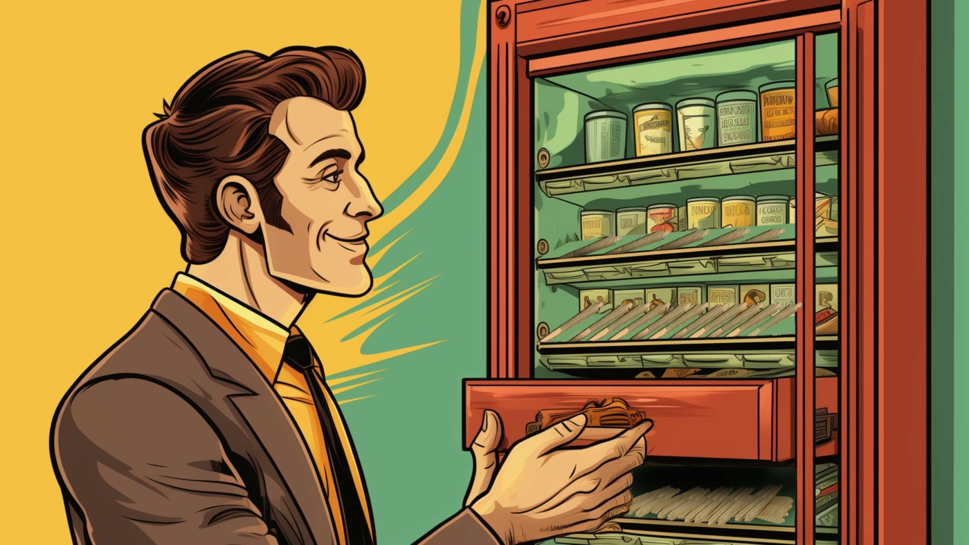 What Is The Shelf Life Of Delta 8 Prerolls? 7 Indacloud. A Man Choosing A Joint From His Cabinet Retro Comic A3F235F5 4E4B 48E0 A3B0 B1E8Bbb3C113