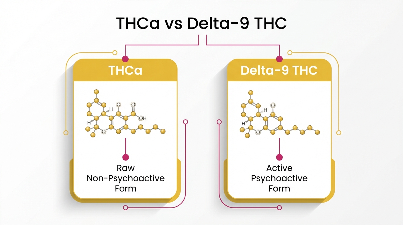 Differences Between THCa and Delta-9 THC